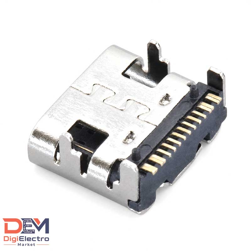 سوکت USB Type-C خوابیده 16 پین گالری