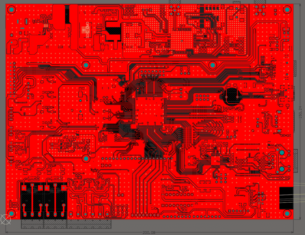 pcb top برد توسعه STM32F4