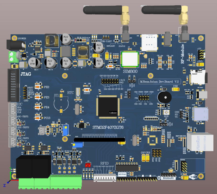  3d برد توسعه STM32F4
